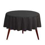 Toalha De Mesa Gee Di Moda Redonda De 70 Polegadas Preta Para Mesa De 60-120 Cm