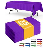 Toalha De Mesa Niuara Purple Plastic Retangular 54x108" X 15 Pack