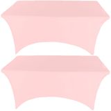 Toalha De Mesa Gowinex Spandex 6 Pés Rosa Para Mesa Retangular