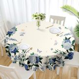 Toalha De Mesa Eikione Redonda Floral 152cm Poliéster Impermeável