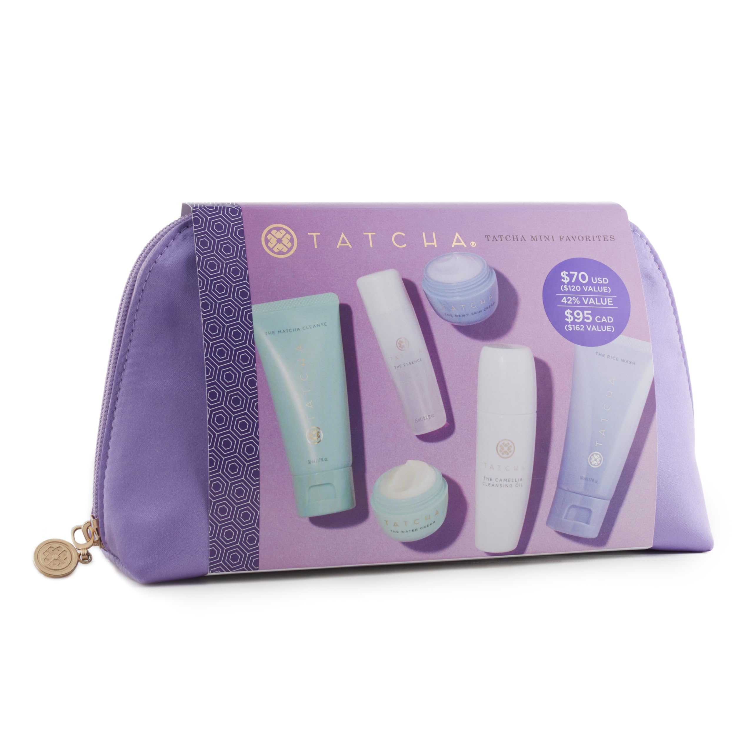 Conjunto De Cuidados Com A Pele Tatcha Mini Favorites: Produtos De Limpeza, Essência E Hidratantes