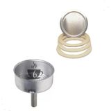 Kit Funil Filtro E Borrachas Cafeteira Italiana - 6 Xícaras