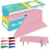 Tampa De Mesa Roll Niuara Pink Plastic 137cm X 30m Descartável
