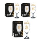 Kit 3un Taça Windsor 330ml Vidro Vinho Cerveja Time