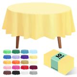Toalha De Mesa De Plástico Descartável Jhdzdhy 84cm, Redonda, Pacote Com 10