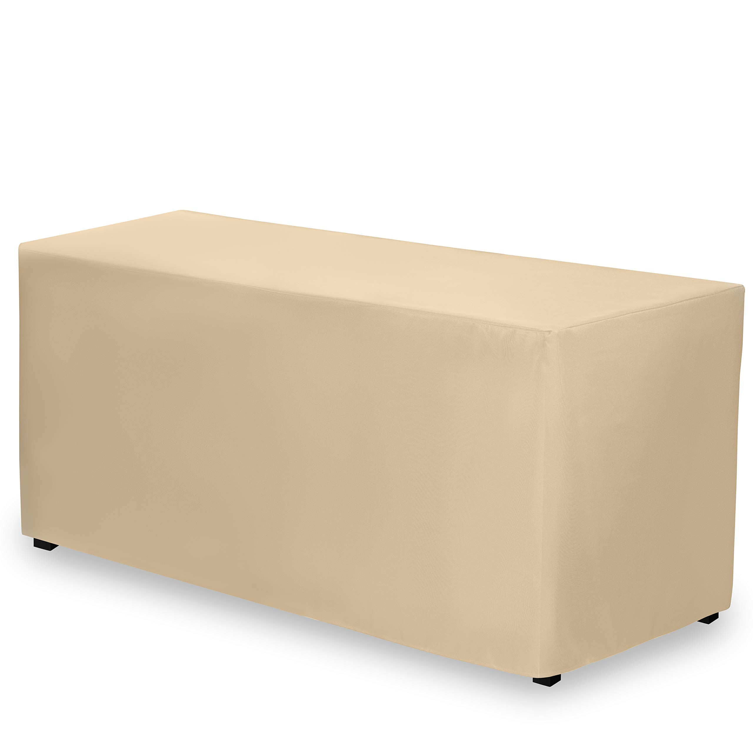 Toalha De Mesa Gee Di Moda Ajustada Em 183 X 76 Cm Bege Para Mesa De 6 Pés