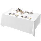 Toalha De Mesa Surmente Poliéster Branco 228x335cm Para Casamento