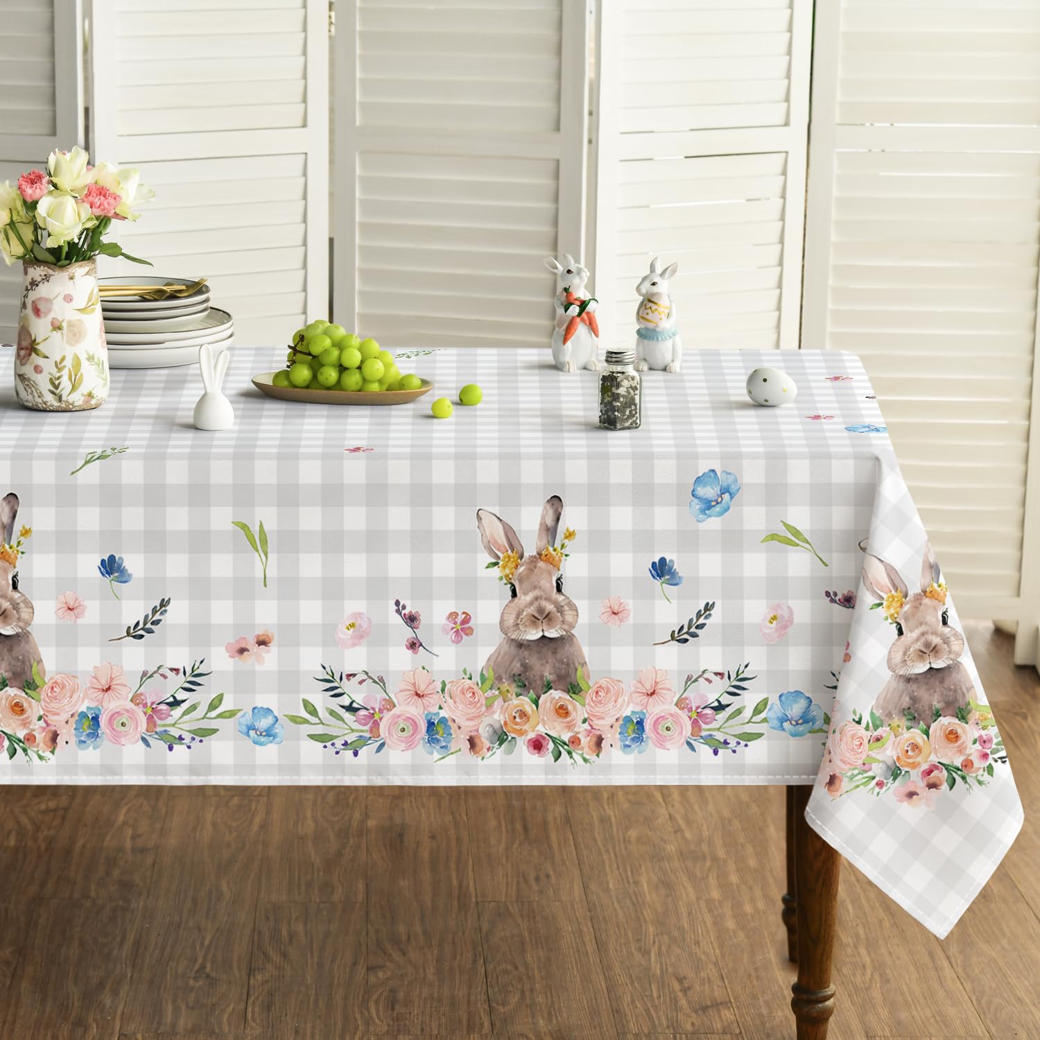 Toalha De Mesa Horaldaily Easter 152x305cm Poliéster Retangular