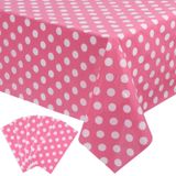 Toalha De Mesa Kesfey Pink Polka Dot Minnie Mouse 137x274cm X5