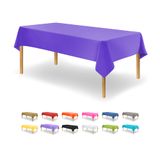 Toalha De Mesa De Plástico, Dimensões De Festa, Roxa, Pacote Com 12, 137x274cm