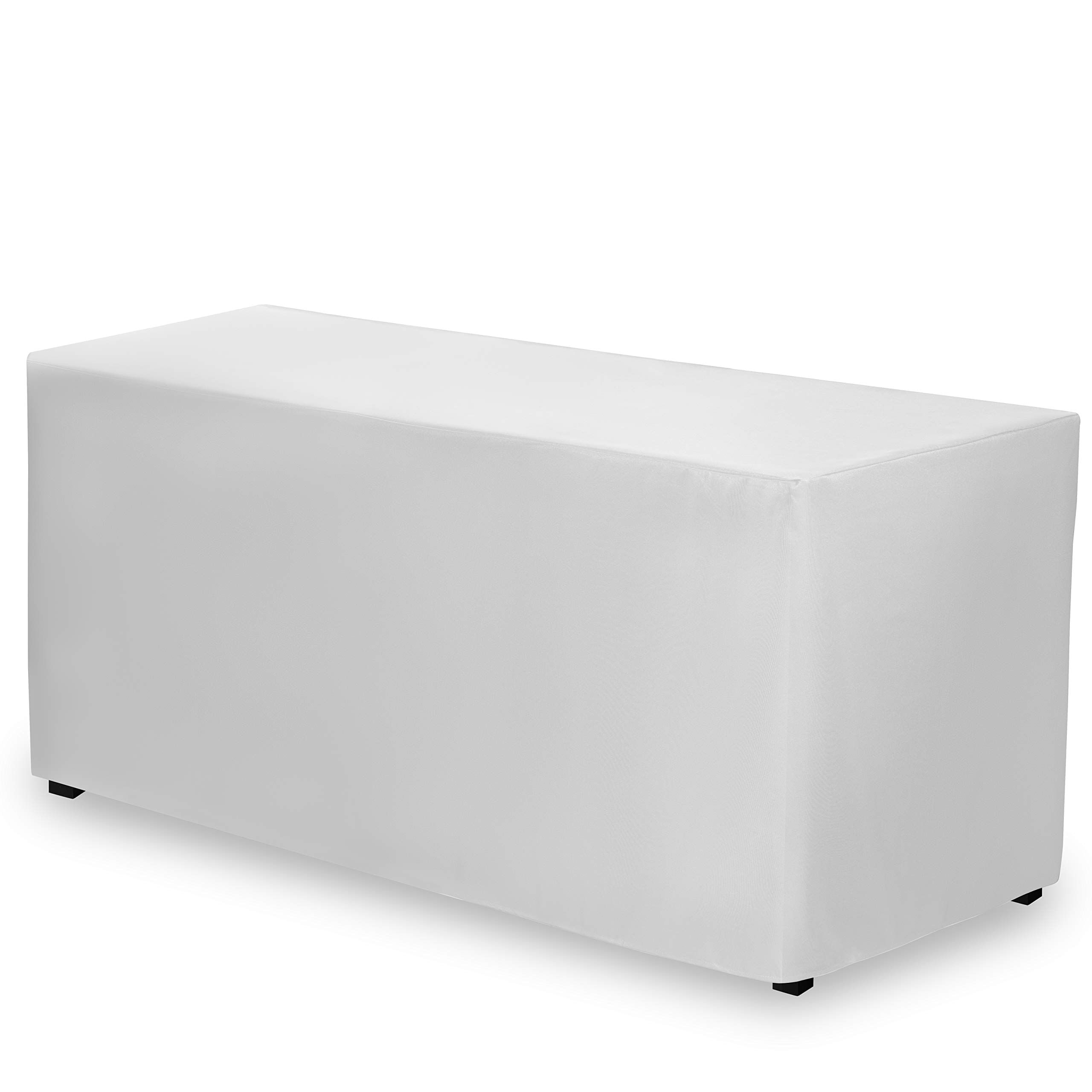 Toalha De Mesa Gee Di Moda Ajustada 122x76cm Branca Para Mesa De 4 Pés