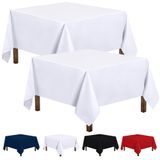 Toalha De Mesa Utopia Kitchen Square 60x60cm, Poliéster Branco, Pacote Com 2