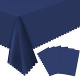 Toalha De Mesa Natnarr Plastic Azul Marinho 54x108cm Para Retângulo