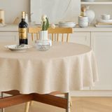 Toalha De Mesa Decorelia Mesa Redonda Impermeável 150cm Bege