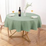 Toalha De Mesa Ausspvoct Texturizada Redonda 152cm Poliéster Impermeável