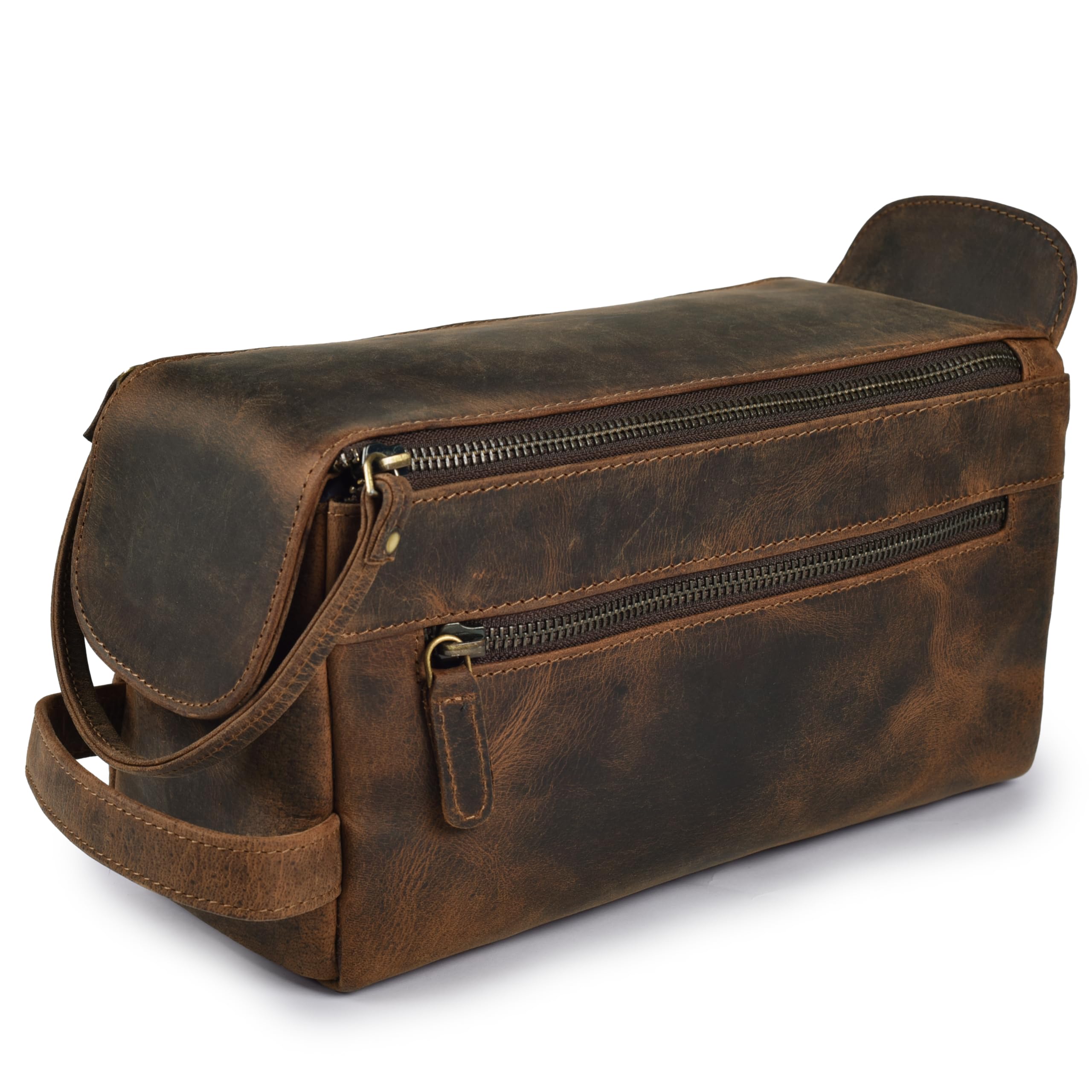 Bolsa De Higiene Pessoal De Viagem Leather Village Premium Leather Unissex