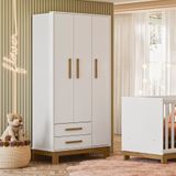 Guarda Roupa Infantil 3 Portas 2 Gavetas Q Encanto Slim Qmovi