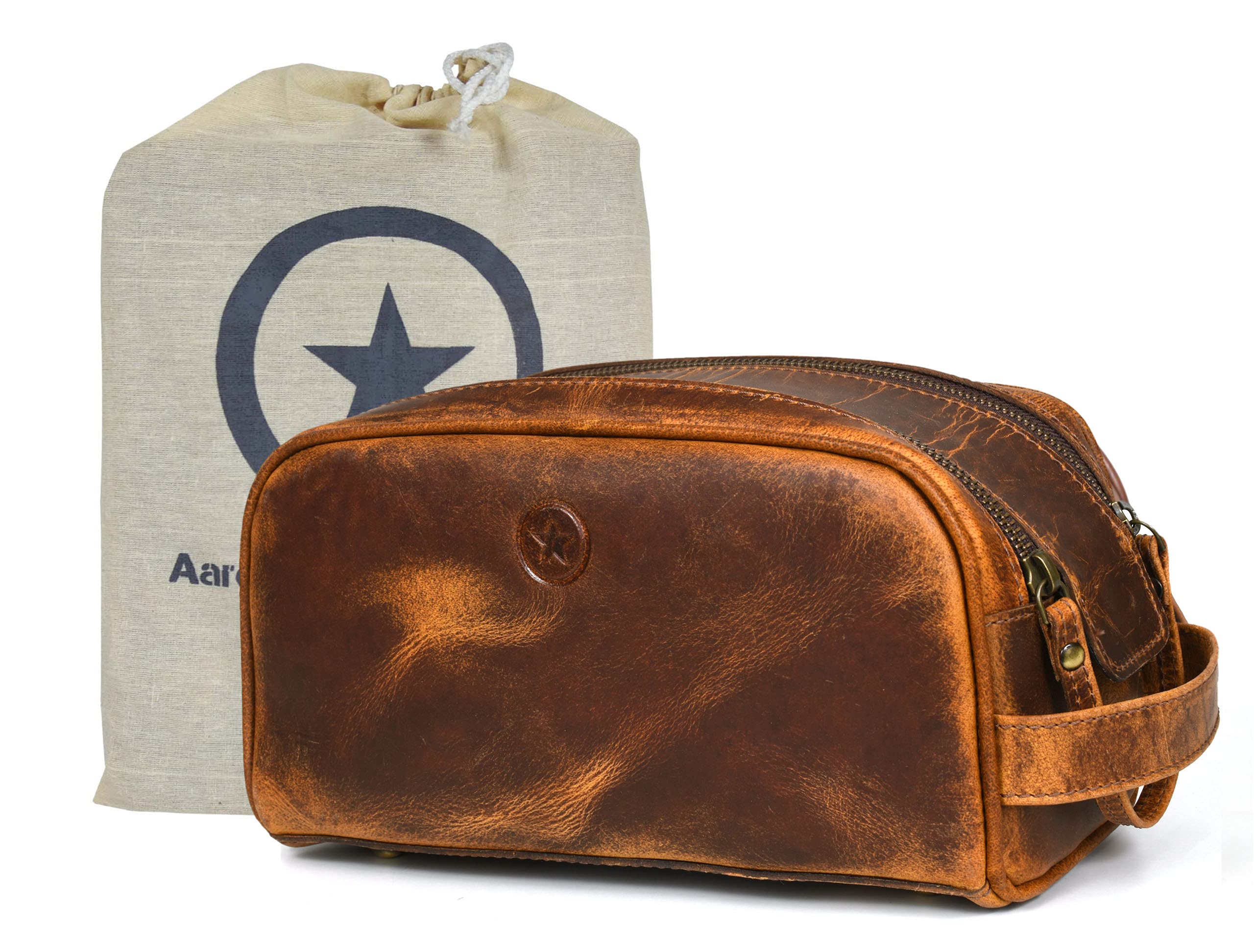 Bolsa De Viagem Para Higiene Pessoal Aaron Leather Goods Premium Leather