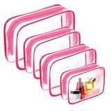Bolsa De Higiene Pessoal Auruza Clear Pvc Aprovada Pela Tsa, Pacote Com 4