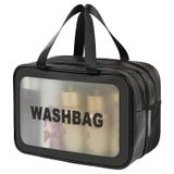 Bolsa De Higiene De Viagem Dapower Matte Translucent Black-xl