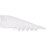 Kit 5 Bicos Confeitar Russos + Saco Confeiteiro Branco