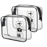 Bolsa De Higiene Transparente Lermende, Bolsa De Viagem Aprovada Pela Tsa, Pacote Com 2 Unidades