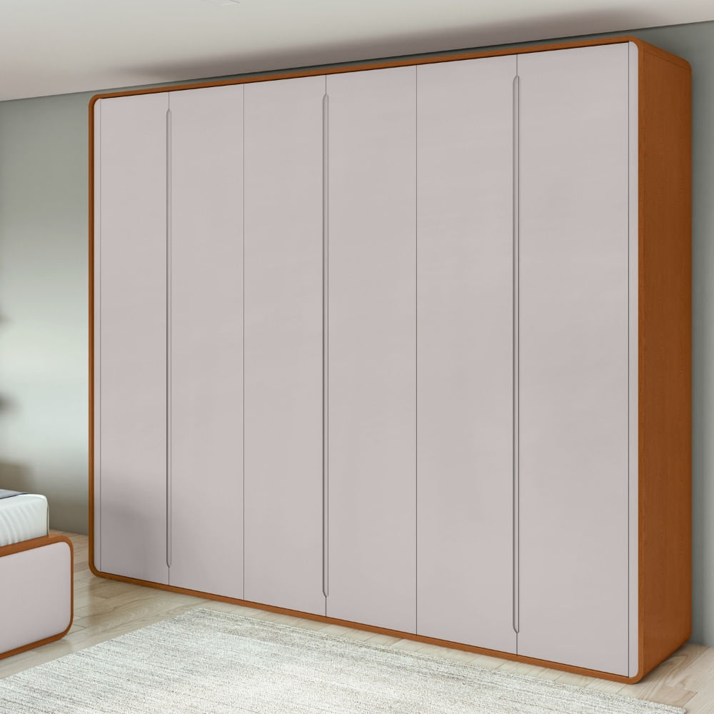 Guarda Roupa Casal 6 Portas Mdf Loop Lopas