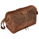 Kit De Higiene Pessoal De Viagem Rustic Town Masculino Em Couro Marrom