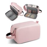 Bolsa De Higiene De Viagem Hotor De Couro Resistente À Água Rosa