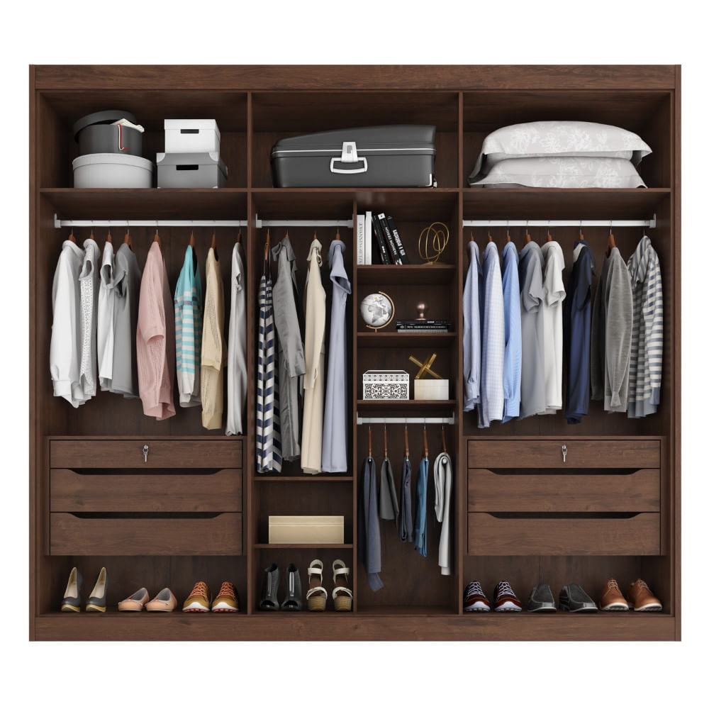 Guarda Roupa Casal 6 Portas Em Mdf Colossal Zanzini - Carrefour