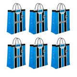Kit 6 Sacolas M Papel Off-set Alça Gorgurão Time Grêmio