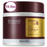 Máscara Capilar Kewhunt Collagen Com Óleo De Argan 500ml Para Cabelos Secos