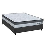 Cama Box Viúva: Colchão Espuma D33 Orthoflex Matera Ml + Base Crc Suede Gray (128x188)