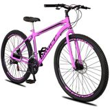 Bicicleta 29 Dropp Sport Aço 21 Marchas Freio A Disco - Rosa+preto - 18 Rosa+preto