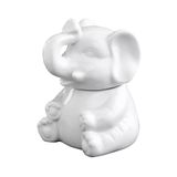 Sugar Bowl Hic Kitchen Elephant, Porcelana Branca Fina, 240 Ml