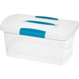 Caixa De Armazenamento Sterilite Showoffs Medium Clear/blue 18948606