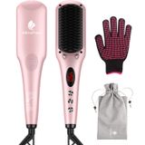 Escova Térmica Para Alisador De Cabelo Miropure Ceramic Ionic Pink