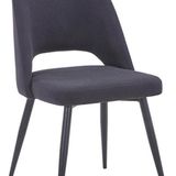 Cadeira Linho Sala De Jantar 85x49x56cm Deluxe - Preto Black