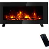 Aquecedor Elétrico Controle Lareira Virtual Chama 98x46x20cm