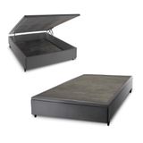 Base Box Baú Cinza Casal 138x188x45 - King House