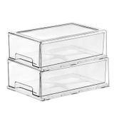Gaveta De Armazenamento Empilhável Simpexpe Clear Plastic