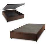 Base Box Baú Marrom Casal 138x188x45 - King House