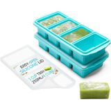 Bandeja Para Freezer Xomoo Silicone Com Tampa, Pacote Com 2 Porções De 1 Xícara