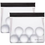 Bolsa De Armazenamento De Gelo Berlinzo Reutilizable Freezer Safe, Pacote Com 2 Unidades