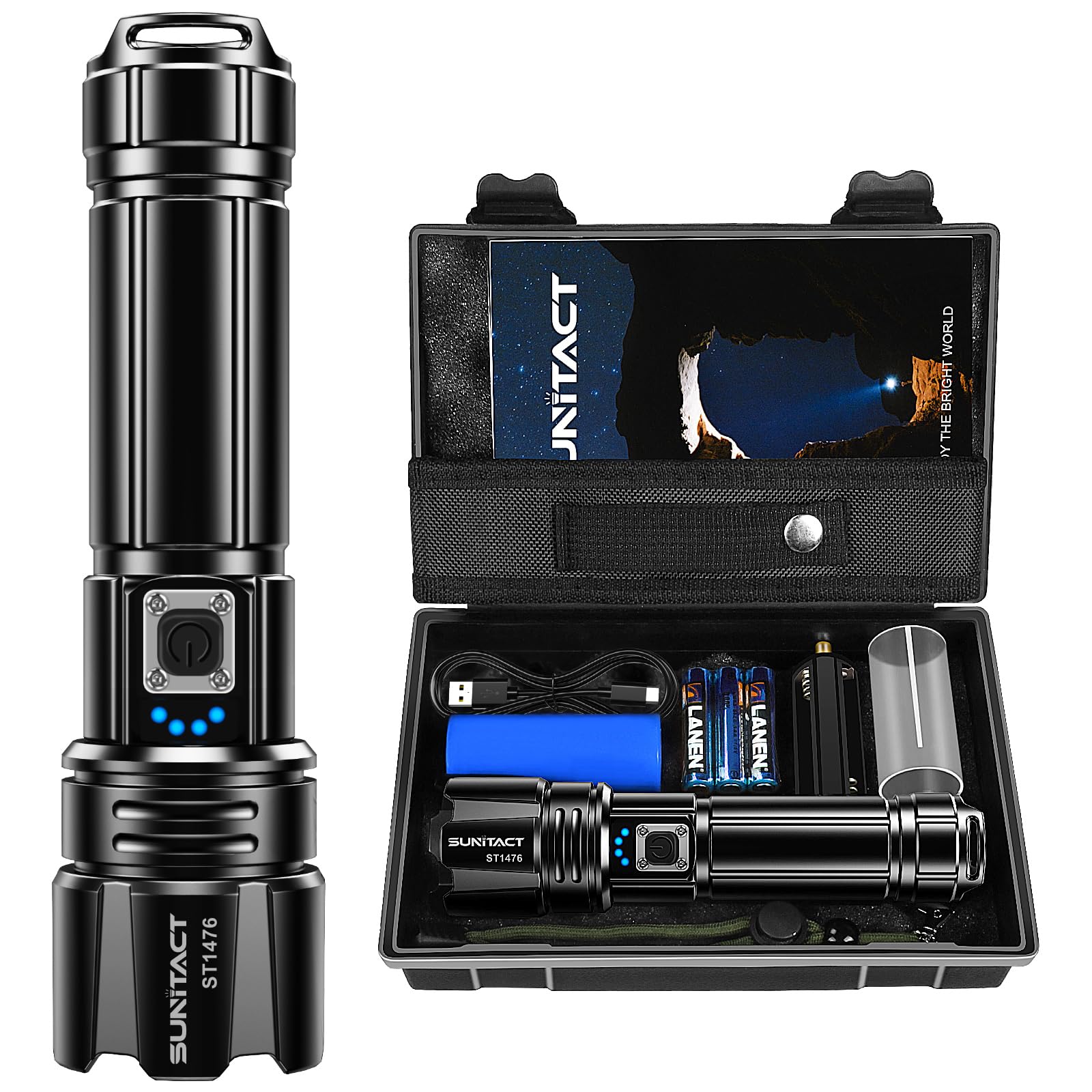 Lanterna Sunitact St1476 2000 Lumens Xhp70.2 Recarregável - Carrefour