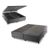 Base Box Baú Cinza Queen Size 158x198x45 - King House