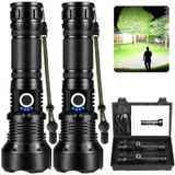 Lanterna Kingcaesar High Lumens Recarregável 990000lm, Pacote Com 2
