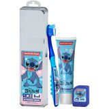 Kit Infantil Dentalclean Stitch 3 Em 1 Gel Dental 50g, Escova Macia, Fio Dental 20m E Estojo