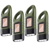 Lanterna Oudain Hand Crank Led Alimentada Por Energia Solar De 4 Peças