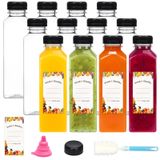 Garrafas De Suco De Plástico Moretoes 16 Onças (480 Ml) Com Tampas X12